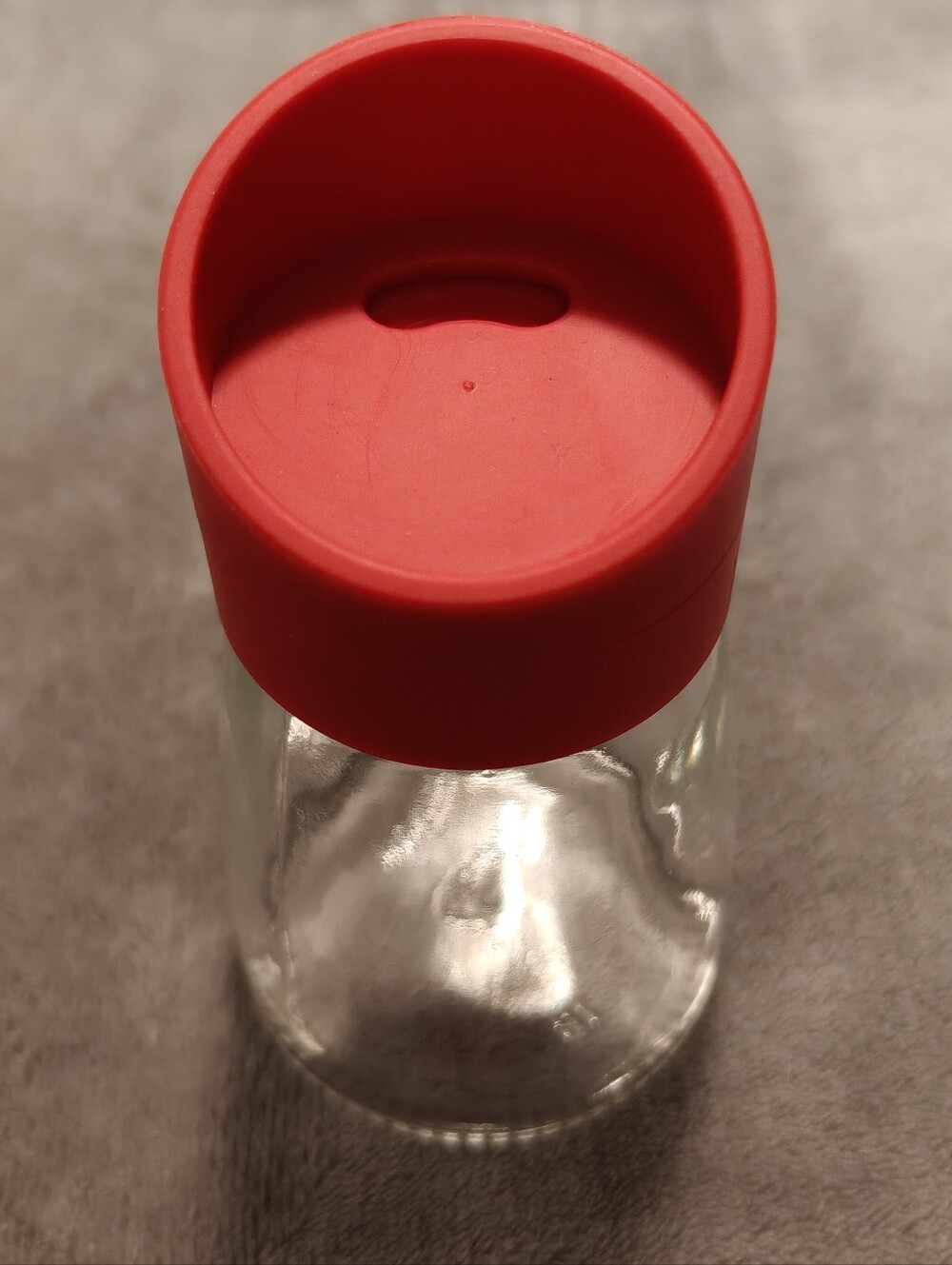 Red Silicon & Glass Sugar Dispenser Jar